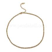 Ожерелье из сетчатой цепочки из нержавеющей стали 304 BJEW-B072-02G