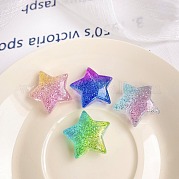 Прозрачные акриловые европейские бусины градиентного цвета OACR-P024-03
