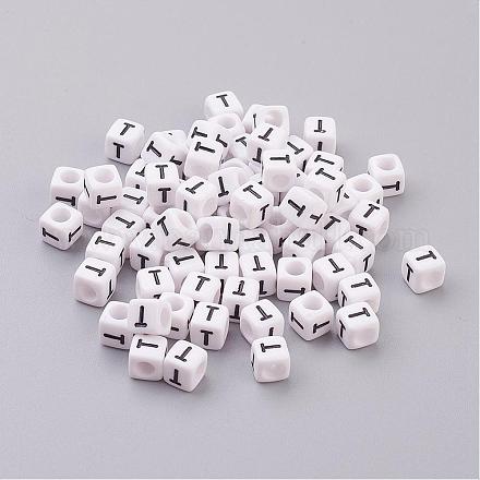 Акриловые бусины с горизонтальными отверстиями PL37C9308-T-1