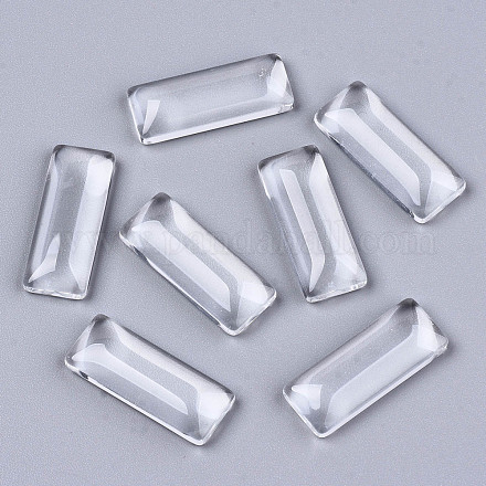 Прозрачные стеклянные кабошоны прямоугольник GGLA-R025-25x10-1