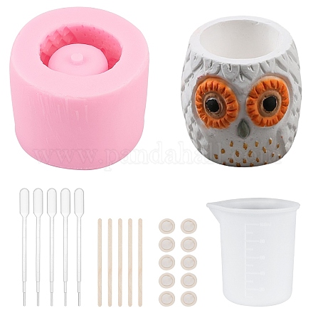Наборы силиконовых форм в форме совы DIY-OC0002-95-1
