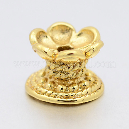Латунь лотоса бисером KK-F0292-14G-1