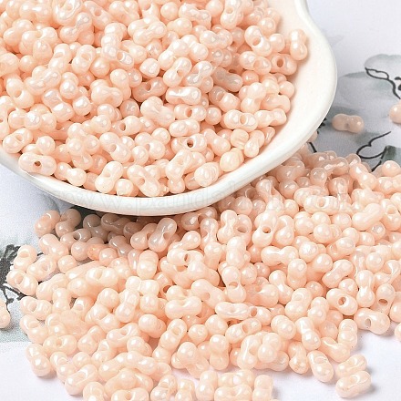 Непрозрачные цвета блестящие стеклянные бусины SEED-B001-01A-04-1