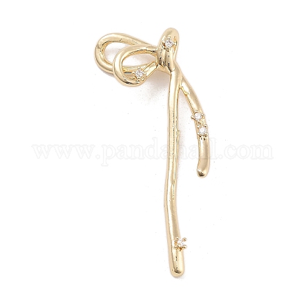 Подвески из латуни с прозрачным фианитом KK-Z061-20G-02-1