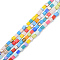 Opaque Spray Painted Glass Bead Strands, Triangle, Mixed Color, 2~5x3~4x3.5~4mm, Hole: 1.2mm, about 110~111pcs/strand, 15.55 inch~16.14 inch(39.5~41cm)