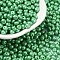 6/0 Glass Seed Beads, Opaque Colours Luster, Teardrop, Sea Green, 4~5x4~4.5x3~4mm, Hole: 0.8~0.9mm, about 125pcs/10g