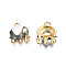 Alloy Enamel Pendants, Light Gold, Elephant, Light Grey, 17x14.5x5mm, Hole: 1.8mm