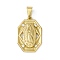 PVD Vacuum Plating 304 Stainless Steel Pendants, with Crystal Rhinestone, Octagon with Virgin Mary, Golden, 25x16.5x3mm, Hole: 6.5x3mm