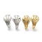 Shell Shape Brass Micro Pave Clear Cubic Zirconia Hoop Earring Findings with Latch Back Closure, Long-Lasting Plated, Mixed Color, 23x12.5mm, Hole: 1.2mm, Pin: 1mm