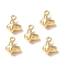 Brass Pendants, Cadmium Free & Nickel Free & Lead Free, Butterfly Charms, Real 18K Gold Plated, 8.5x9x4.5mm, Hole: 1.5mm