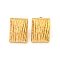 Rectangle 304 Stainless Steel Ear Studs, Stud Earrings for Women, Golden, 22x16mm