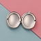 Stainless Steel Locket Pendants, Oval Charm, Stainless Steel Color, 33.5x24mm, Hole: 1.8mm