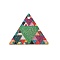 Geometric Alloy Sheet Printed Pendant Earrings Accessories, Triangle, 19.5x22x0.5mm, Hole: 1.6mm