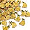 Alloy Enamel Charms, Banana, Light Gold, Gold, 15x11x2mm, Hole: 1mm, 30pcs/set