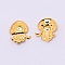 Alloy Cabochons, Epoxy Resin Supplies Filling Accessories, for Resin Jewelry Making, Cadmium Free & Lead Free, Jellyfish Shape, Golden, 9x7x1.5mm