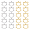 DICOSMETIC 20Pcs 2 Colors Open Back Bezel Pendants Cat Head Jewelry Molds for Epoxy Resin Crafts Small Cat Hollow Frame Charms Stainless Steel Charms for Jewelry Making, Hole: 1mm
