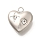 304 Stainless Steel Rhinestone Pendants, Ion Plating(IP), Real 14K Gold Plated, Heart, Crystal, 18.5x16.5x6.5mm, Hole: 2.5mm