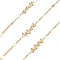 Brass Heart & Beaded Link Chains, Cadmium Free & Nickel Free & Lead Free, Unwelded, with Spool, Real 18K Gold Plated, 1~2x0.8mm