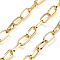 Aluminium Cable Chains, Unwelded, with Spool, Golden, 15x8x2mm, about 65.62 Feet(20m)/Roll