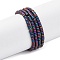 Electroplated Non-magnetic Hematite Beads Strands, Disc, Heishi Beads, Rainbow Plated, 2~2.5x1mm, Hole: 0.6mm, about 365~370pcs/strand, 15.47''(39.3cm)