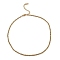 304 Stainless Steel Mesh Chain Necklace, Real 18K Gold Plated, 16-1/8~16-1/4 inch(41~41.3cm)