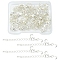 20 Sets Brass Chain Extender, with Iron Bead Tips and Alloy Lobster Claw Clasps, Silver, 77mm