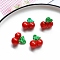 Resin Pendants, Cherry, Red, 19x21mm