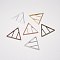 Alloy Filigree Joiners, Triangle, Mixed Color, 20x23x1mm