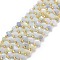 Natural Aquamarine Beads Strands, with Seed Beads, Faceted, Diagonal Cube Beads, 5~6x5~6x4~5mm, Hole: 1mm, about 49~55pcs/strand, 15.35''~15.75''(39~40cm)