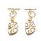 Brass Micro Pave Clear Cubic Zirconia Toggle Clasps, Nickel Free, Real 18K Gold Plated, 34mm, Pendant: 17.5x11x2mm, Bar: 3x13x1mm, Tube Bails: 10x8x1mm, Jump Ring: 4.9x0.7mm, 3.5mm inner diameter