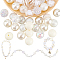 1 Set Mixed Style Acrylic Round Beads Sets, Beige, 19~20mm, Hole: 2mm, about 50pcs/bag