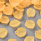 Transparent Frosted Acrylic Pendants, Petaline, Gold, 16x14.5x3mm, Hole: 1.6mm