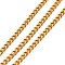 PVD Vacuum Plating 304 Stainless Steel Cuban Link Chains, Unwelded, with Spool, Golden, 5x3.5x1mm, about 32.81 Feet(10m)/Roll