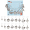NBEADS 16 Pcs Stitch Markers, Antique Silver 8 Styles Mushroom Crochet Markers Tibetan Style Locking Stitch Marker Stitch Needle Clip for Knitting Weaving Sewing Accessories Jewelry Making