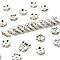 Brass Rhinestone Spacer Beads, Grade A, Wavy Edge, Rondelle, Silver Color Plated, Crystal, 8mm, Hole: 1.5mm
