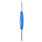 Iron Crochet Hooks, with Silicone Handle, Blue, 165x13.5x10mm