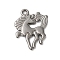Non-Tarnish 304 Stainless Steel Pendants, Horse Charms, Stainless Steel Color, 20x17x2mm, Hole: 1.5mm