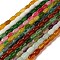 Natural Dyed White Jade Beads Strands, Oval, Mixed Color, 11.5~12x7.5~8mm, Hole: 0.8mm, about 29~32pcs/strand, 12.99''~15.16''(33~38.5cm)