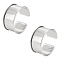 2Pcs Alloy Grooved Bangles, Punk Style Wide Band Cuff Bangle, for Gemstone, Leather Inlay Bangle Making, Platinum, 1-3/8 inch(3.45cm), Hole: 1.4mm, Inner Diameter: 2-3/8 inch(6cm)