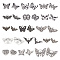 45pcs 15 styles Halloween Alloy Enamel & Tibetan Style Pendants, Butterfly with Skull & Moth & Bat Charm, Antique Silver, 13.5~39x20~45.5x2~4mm, Hole: 1.2~10x8mm, 3pcs/style