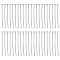 Iron Flat Head Pins, Cadmium Free & Lead Free, Platinum, 21 Gauge, 30x0.7mm, Head: 2mm