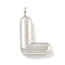 Non-Tarnish 304 Stainless Steel Pendants, Letter Charm, Stainless Steel Color, Letter L, 17x10.5x3mm, Hole: 2mm