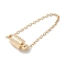 Brass Magnetic Clasps, Cadmium Free & Nickel Free & Lead Free, Link, Real 18K Gold Plated, 88x6x6mm