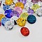 Acrylic Rhinestone Buttons, 1-Hole, Faceted, Xilion Rivoli, Mixed Color, 15x8mm, Hole: 1mm