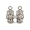 Non-Tarnish 304 Stainless Steel Pendants, Oil Lamp Charm, Stainless Steel Color, 16.5x8x6mm, Hole: 2mm