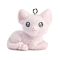 Animal Theme Flocky Resin Pendants, with Platinum Tone Iron Loop, Cat Shape, 28x32x18mm, Hole: 2mm