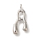 Rack Plating Brass Pendants, Cadmium Free & Lead Free, Letter A~Z Charms, Letter A, 24x12x4mm, Hole, 2mm