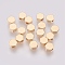 Brass Spacer Beads, Nickel Free, Real 18K Gold Plated, Hexagon, 6x7x3mm, Hole: 1.5mm