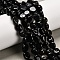 Natural Black Agate(Dyed and Heated) Beads Strands, Nuggets, Tumbled Stone, 7.5~14.5x7.5~12x5.5~8.5mm, Hole: 0.8mm, about 37~39pcs/strand, 15.75''(40cm)