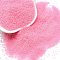 Luminous Glow in the Dark Transparent Mini Glass Round Beads, No Hole/Undrilled, Micro Beads for Nail Art, Hot Pink, 0.6~0.8mm